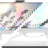 Sistem All-in-One HP 24-cb1048nq cu procesor Intel® Core™ i3-1215U pana la 4.40 GHz, 23.8, Full HD, 16GB, 512GB SSD, Intel® UHD Graphics, FreeDOS, White, HP