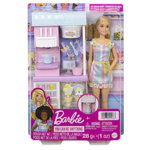 Set cu plastilina Magazinul de inghetata Barbie, Mattel