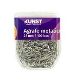 Agrafe metalice KUNST, 28 mm, 100 de bucati in cutie de plastic A40198, Azad Enterprises
