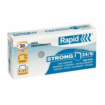 Capse Rapid Strong, 24/6, 2-20 coli, 1000 buc/cutie, RAPID
