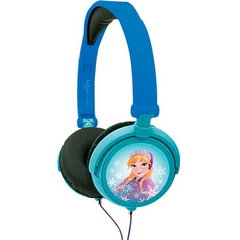 Casti pentru copii Lexibook Frozen, pliabile, 85dB, 40mm, cablu 1.5m, jack 3.5mm, albastru