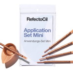 RefectoCil Set 5 pensule+5 boluri pentru vopseaua de gene si sprancene Application Set Mini, RefectoCil