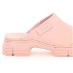 Ganni Recycled Rubber City Mules PINK NECTAR