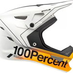 100% cască integrală 100% STATUS Cască DH/BMX dimensiune Carby Silver XS (53-54 cm) (NOU), 100%
