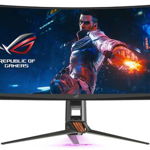 Monitor Gaming VA LED ASUS ROG Swift 35" PG35VQ, 3440x1440, HDMI, DisplayPort, Ecran curbat, G-SYNC™, 200 Hz, 2 ms (Negru)