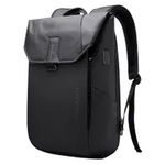 Rucsac laptop 15.6", smart casual, design pelerin, unisex, cu port USB, BANGE, 46x30x19 cm, Negru