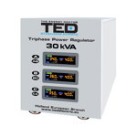 Stabilizator de tensiune cu servomotor trifazat-trifazat TED 000156, 30000 VA, 24000 W, regleta, TED
