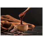 Tapet autoadeziv Premium, textura canvas, Ciocolata topita, cacao, 130 x 87 cm, PRITI GLOBAL