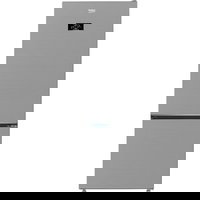 Beko Combina frigorifica Beko B5RCNE535ZXB, 475 l, No Frost, AeroFlow, Everfresh+, HarvestFresh, XXL Bottle holder, Clasa D, H 187 cm, Inox, Beko