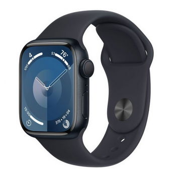 Apple Watch 9, GPS, Carcasa Midnight Aluminium 45mm, Midnight Sport Band - M/L, Apple