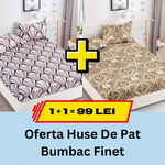 Pachet promotional 1 + 1 Husa de Pat Din bumbac Finet, LP-PPHBF-17, JOJO HOME