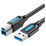 Cablu Imprimanta USB 3.0 A  USB-B 3m   5000Mbps Negru, Vention