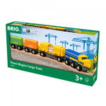 Set de joaca Brio - Tren de marfa, cu 3 vagoane