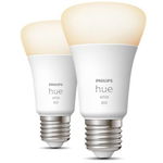 Pachet 2 becuri LED inteligente PhilipsHue A60, Bluetooth, Zigbee, E27, 9W (60W), Philips