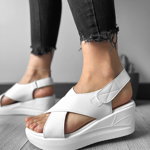 Sandale dama albe F10, 