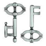 Puzzle Huzzle Cast Key II, nivel 2/6, Gonga® Argintiu