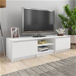Comoda TV vidaXL, alb, 140 x 40 x 35,5 cm, PAL, 26.5 kg