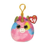 Plus Breloc Ty 8.5cm Squishy Beanies Fantasia Unicorn Multicolor, Breloc 8.5cm