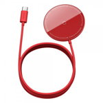 Incarcator Premium Baseus Mini Magnetic Compatibil Cu Seria iPhone 12 MagSafe Rosu - WXJK-H09