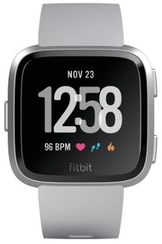 Smartwatch Fitbit Versa, Curea Gri, Silver Aluminum