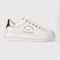 Karl Lagerfeld, Pantofi sport de piele cu logo lateral, Negru, 40 Karl Lagerfeld, Pantofi sport de piele cu logo lateral, Negru, 40