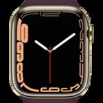 Apple Watch S7 Cellular 45 Gold Steel Blue Sport Band, apple