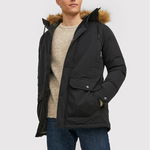 Jack & Jones, Geaca cu gluga si garnitura de blana sintetica Winner, Rosu, L