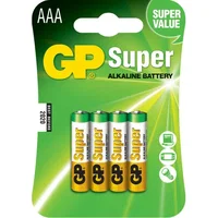Pachet Baterie alcalina GP SUPER LR03 AAA, 4 buc. in pachet, 1.5V, GP24A