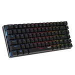 Tastatura gaming AJAZZ cu fir, 82 taste, iluminare din spate, RGB, Cablu USB, Neagra, AJAZZ