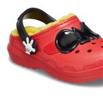 Incaltaminte Baieti Crocs Classic Lined Disney Clog (Little KidBig Kid) BlackRed Mickey Mouse, Crocs