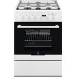 Aragaz mixt Electrolux EKK64982OW, 4 arzatoare gaz, cuptor electric, 58 l, 60x60 cm, display, alb