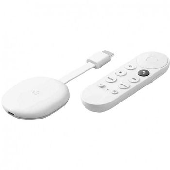 Media player Google Chromecast TV, 4 K, HDMI, Bluetooth, Wi-Fi, telecomanda, Alb