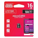 Card memorie GOODRAM Micro SDHC 16GB UHS-I U1 Clasa 10