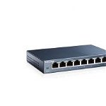 Switch cu 8 porturi Gigabit, 2.77W, Plug and Play, Tehnologie Green Ethernet, TL-SG108 TP-Link, Tp-Link
