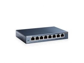 Switch cu 8 porturi Gigabit, 2.77W, Plug and Play, Tehnologie Green Ethernet, TL-SG108 TP-Link, Tp-Link