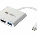 hub usb-c - hdmi, usb sandberg 136-00, SANDBERG