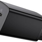 Incarcator de retea Baseus GaN2 Lite, Quick Charge, 1 X USB - 1 X USB Tip-C, CCGAN2L-B01 Negru