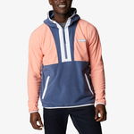 Columbia Backbowl™ Lite Half Zip Hoodie Coral Reef/ Dark Navy