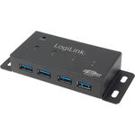 Hub Extern Porturi 4x USB 3.0 Conectare prin USB 3.0 Alimentare Retea 220V Negru, Logilink