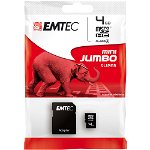 Card de memorie Emtec ECMSDM4GHC4, microSDHC, 4 GB + Adaptor SD
