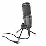 Audio-Technica AT2020USB+ Microfon Podcast cu Casti Wireless