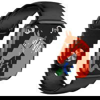 Ceas Inteligent HOCO Y12, Memorie 128MB, Bluetooth, Aplicatii multiple, 220mAh, Curea Silicon, Negru Engros, 