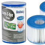 Set 2 filtre bestway® 60311 lay-z-spa™ cartridge vi, diametru 10 cm, 