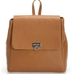 Massimo Castelli, Rucsac din piele cu clapa, Portocaliu persan