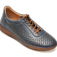 Pantofi casual OZIYS bleumarin, 22109, din piele naturala, OZIYS