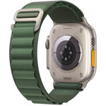 Curea Tech-Protect Nylon Pro pentru Apple Watch 4/5/6/7/8/9/Se/Ultra 1/2 (42/44/45/49 mm) Verde Militar, Tech-Protect