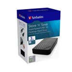 HDD Extern VERBATIM Store 'n' SAVE, 3.5, 3TB, USB 3.0, black