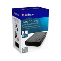 HDD Extern VERBATIM Store 'n' SAVE, 3.5, 3TB, USB 3.0, black