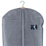 Husa pentru haine cu fermoar, Urban Gri, l60xH100 cm