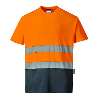 Tricou protectie reflectorizant portocaliu/navy Portwest Hi-Vis Marime 4XL, Portwest